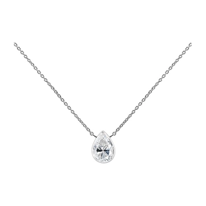 Ether White Topaz - stříbrný náhrdelník s bílým topazem