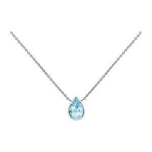 Ether Blue Topaz - stříbrný náhrdelník s modrým topazem