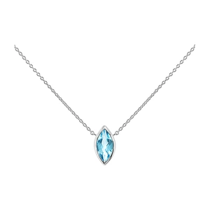 Casta Blue Topaz - stříbrný náhrdelník s modrým topazem