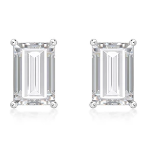 Luster White Topaz - stříbrné náušnice s bílým topazem