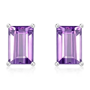 Luster S Amethyst - stříbrné náušnice s fialovým amethystem