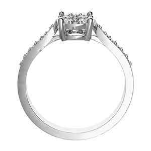 Zlata Princess White - zásnubní prsten z bílého zlata