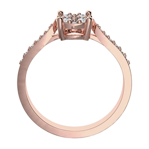 Zlata Princess R Briliant - zásnubní prsten z růžového zlata