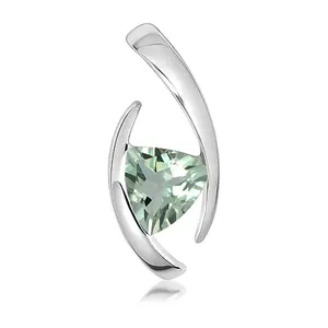Dirk S Green Amethyst - stříbrný přívěsek s bílým topazem