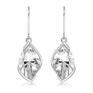 Marcin S White Topaz - stříbrné náušnice s bílým topazem