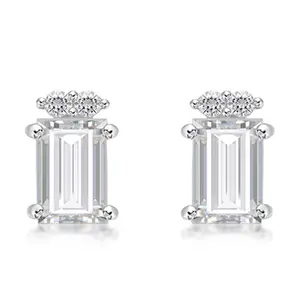 Avenor S White Topaz - stříbrné náušnice s bílými topazy