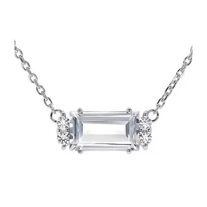 Nara S White Topaz - stříbrný náhrdelník s bílými topazy