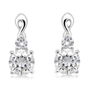 Elaris S White Topaz - stříbrné náušnice s bílými topazy