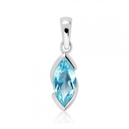 Jovan S Blue Topaz stříbrný přívěsek s modrým topazem