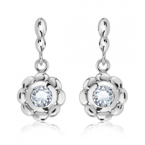 Lidka S White Topaz stříbrné náušnice s bílým topazem