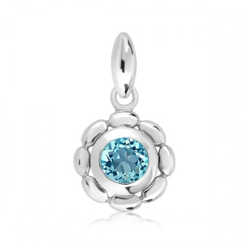 Lina S Blue Topaz stříbrný přívěsek s modrým topazem