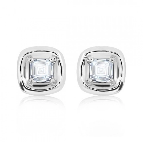 Efka S White Topaz stříbrné náušnice s bílým topazem