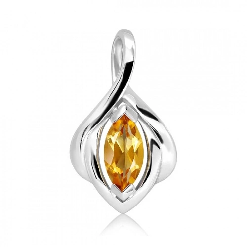 Amáta S Golden Citrine stříbrný přívěsek s citrínem
