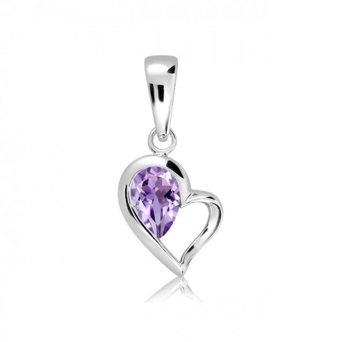 Gary S Amethyst stříbrný přívěsek s ametystem