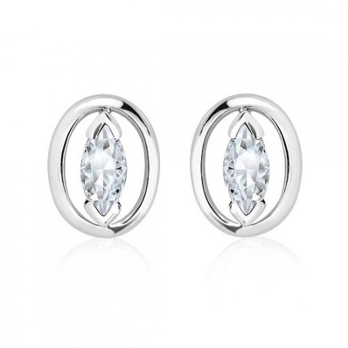 Ivica S White Topaz stříbrné náušnice s bílým topazem