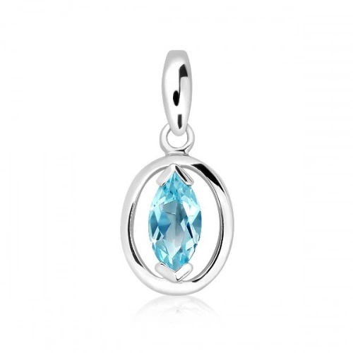 Ivor S Blue Topaz stříbrný přívěsek s modrým topazem