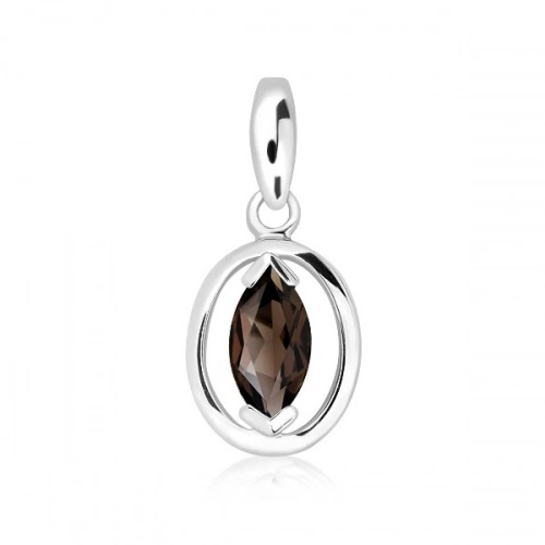 Ivor S Smoky Quartz stříbrný přívěsek s quartzem