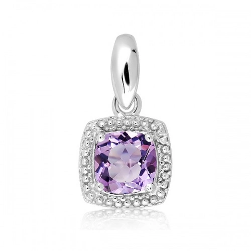 Raja S Amethyst stříbrný přívěsek s ametystem