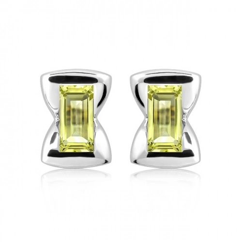 Ada S Lemon Citrine stříbrné náušnice s citrínem