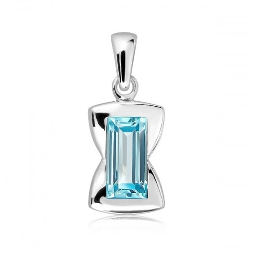 Abas S Blue Topaz stříbrný přívěsek s modrým topazem