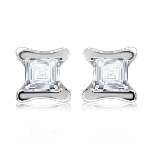 Akira S White Topaz stříbrné náušnice s bílým topazem