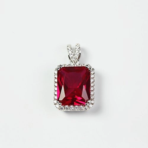 Ronja Silver Ruby stříbrný přívěsek se zirkony