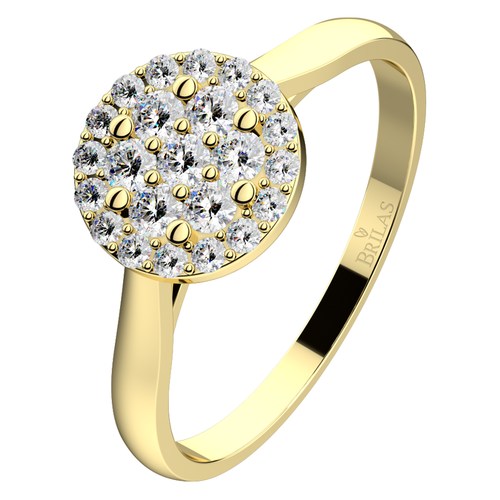 Maruška Princess G Briliant prsten ze žlutého zlata