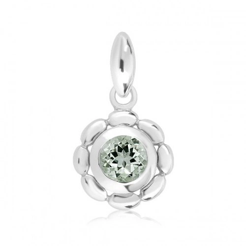 Lina S Green Amethyst stříbrný přívěsek se zeleným ametystem