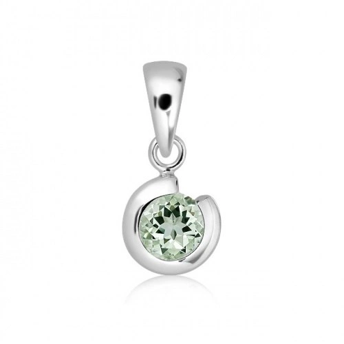 Torina S Green Amethyst stříbrný přívěsek se zeleným ametystem