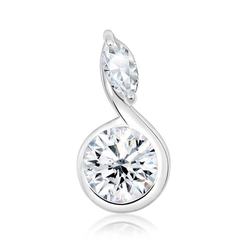 Narciska S White Topaz stříbrný přívěsek s bílým topazem