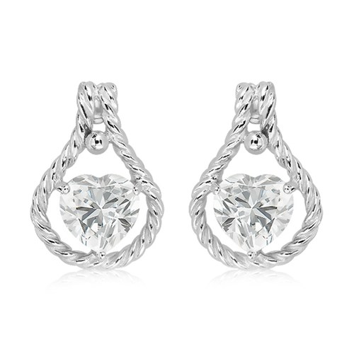 Luca S White Topaz stříbrné náušnice s bílým topazem