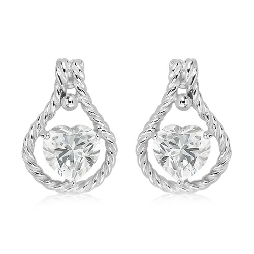 Luca S White Topaz stříbrné náušnice s bílým topazem