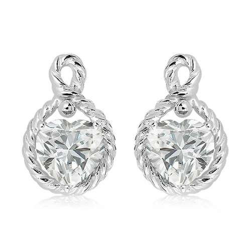 Kiara S White Topaz stříbrné náušnice s bílým topazem