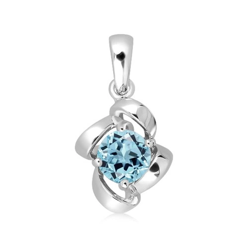 Oceanus S Blue Topaz stříbrný přívěsek s modrým topazem