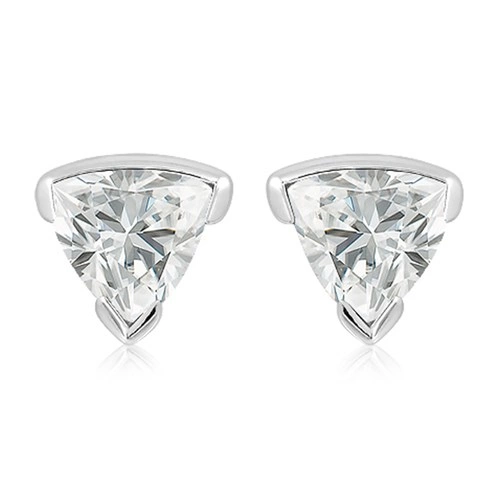 Silesia S White Topaz stříbrné náušnice s bílým topazem