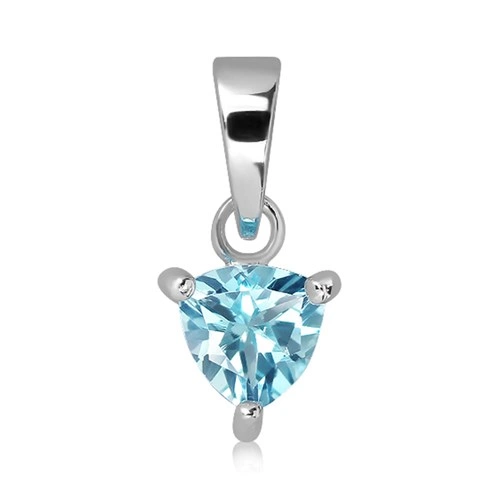 Evander S Blue Topaz stříbrný přívěsek s modrým topazem