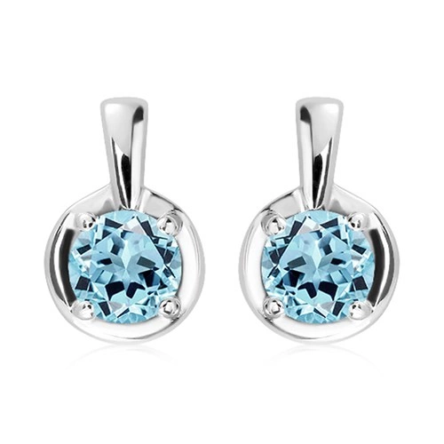 Vistula S Blue Topaz stříbrné náušnice s modrým topazem