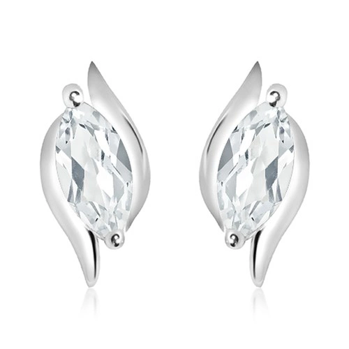Arabona S White Topaz stříbrné náušnice s bílým topazem