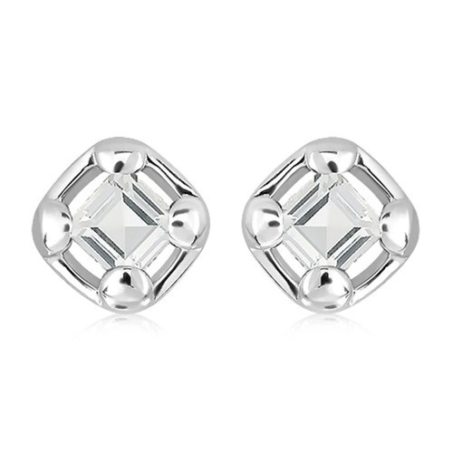 Tyrna S White Topaz stříbrné náušnice s bílým topazem