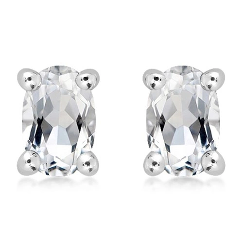 Alala S White Topaz stříbrné náušnice s bílým topazem