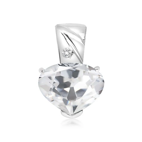 Dulce S White Topaz stříbrný přívěsek s bílým topazem