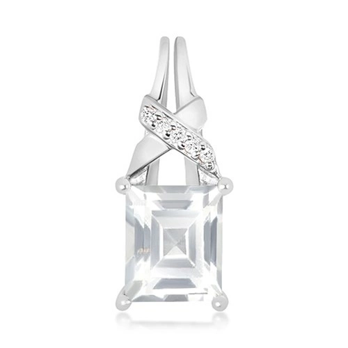 Zarina S White Topaz stříbrný přívěsek s bílým topazem