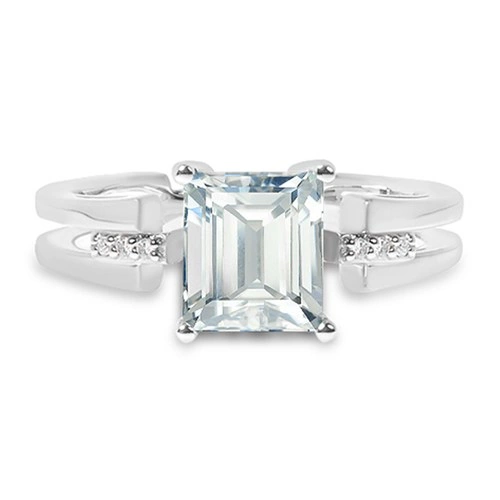 Tris S White Topaz prsten ze stříbra s bílým topazem