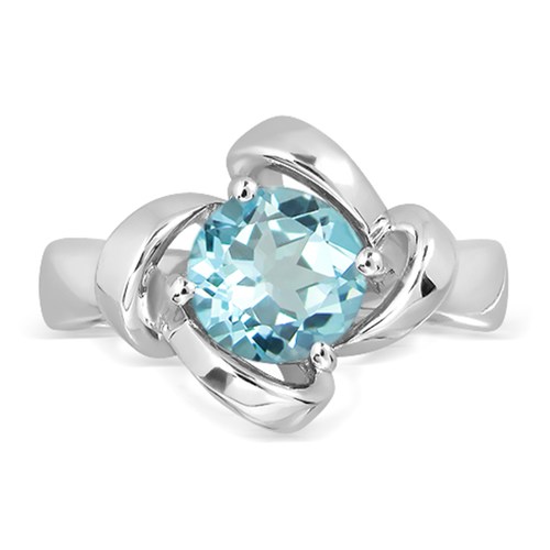 Cipri S Blue Topaz prsten ze stříbra s modrým topazem