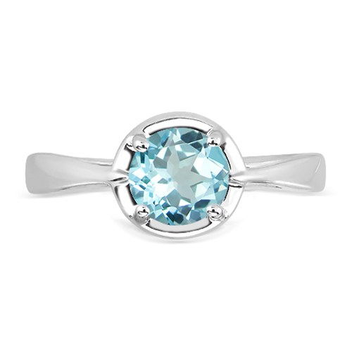 Creak S Blue Topaz prsten ze stříbra s modrým topazem