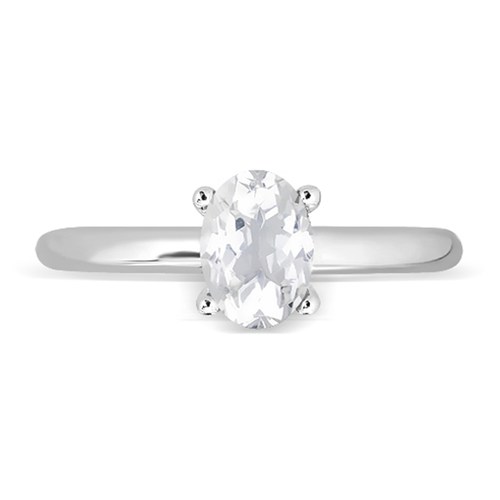 Cali S White Topaz prsten ze stříbra s bílým topazem