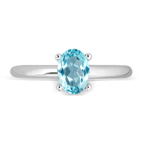Cali S BlueTopaz prsten ze stříbra s modrým topazem
