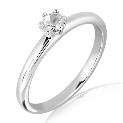 Thalia S White Topaz prsten ze stříbra s bílým topazem