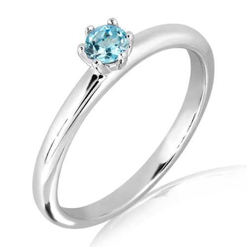 Thalia S Blue Topaz prsten ze stříbra s modrým topazem