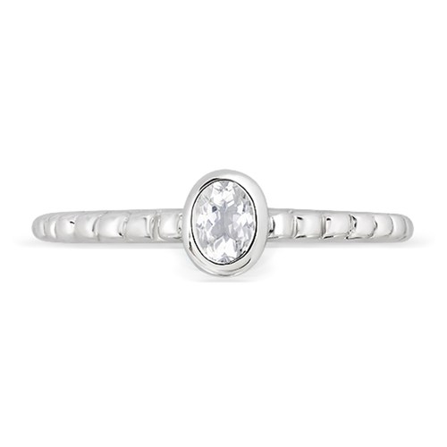 Judica S White Topaz prsten ze stříbra s bílým topazem